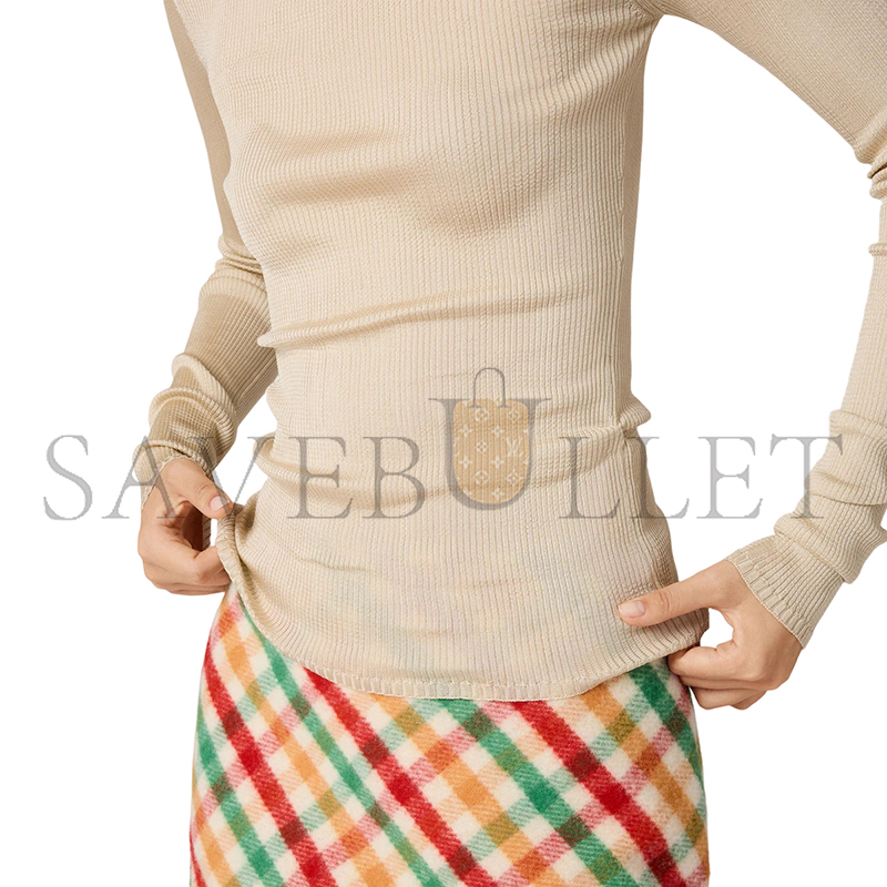 MIU MIU MAGLIA GIROCOLLO IN SETA MML01C